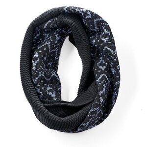 Simply Vera Wang Women’s Fairisle Infinity Scarf, Black
